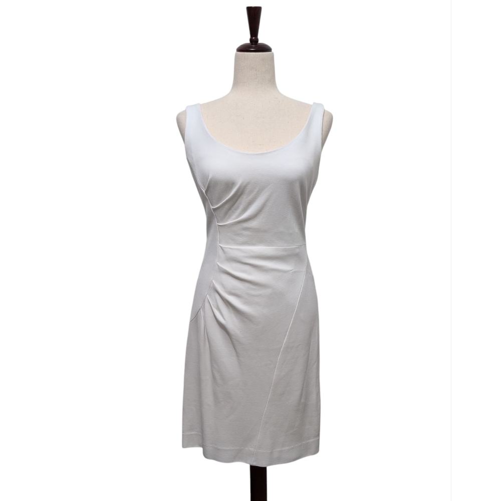 MILLY White‎ Jersey Sleeveless Dress Women's Medium
